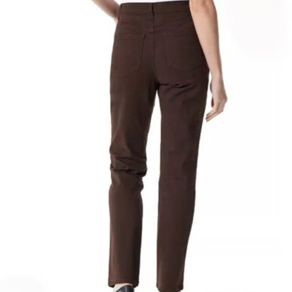 Gloria Vanderbilt Women's Amanda Coffee Twill Straight-Leg Jeans - Picture 3 of 3